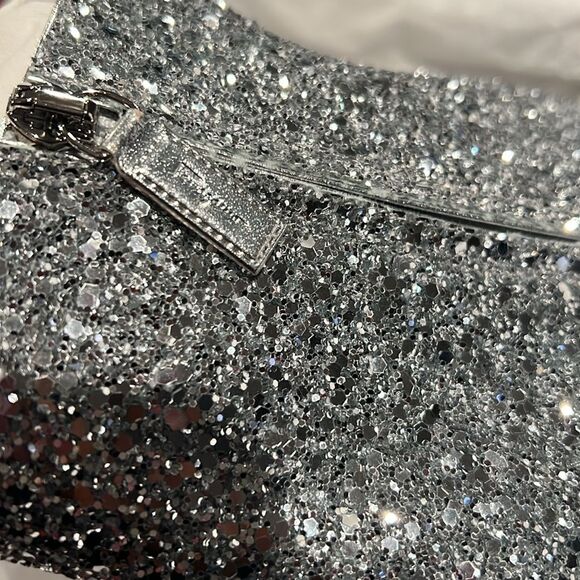 Salvatore Ferragamo Glitter Sculptural-Heel Zip Booties, New, Size 10 - Picture 12 of 16